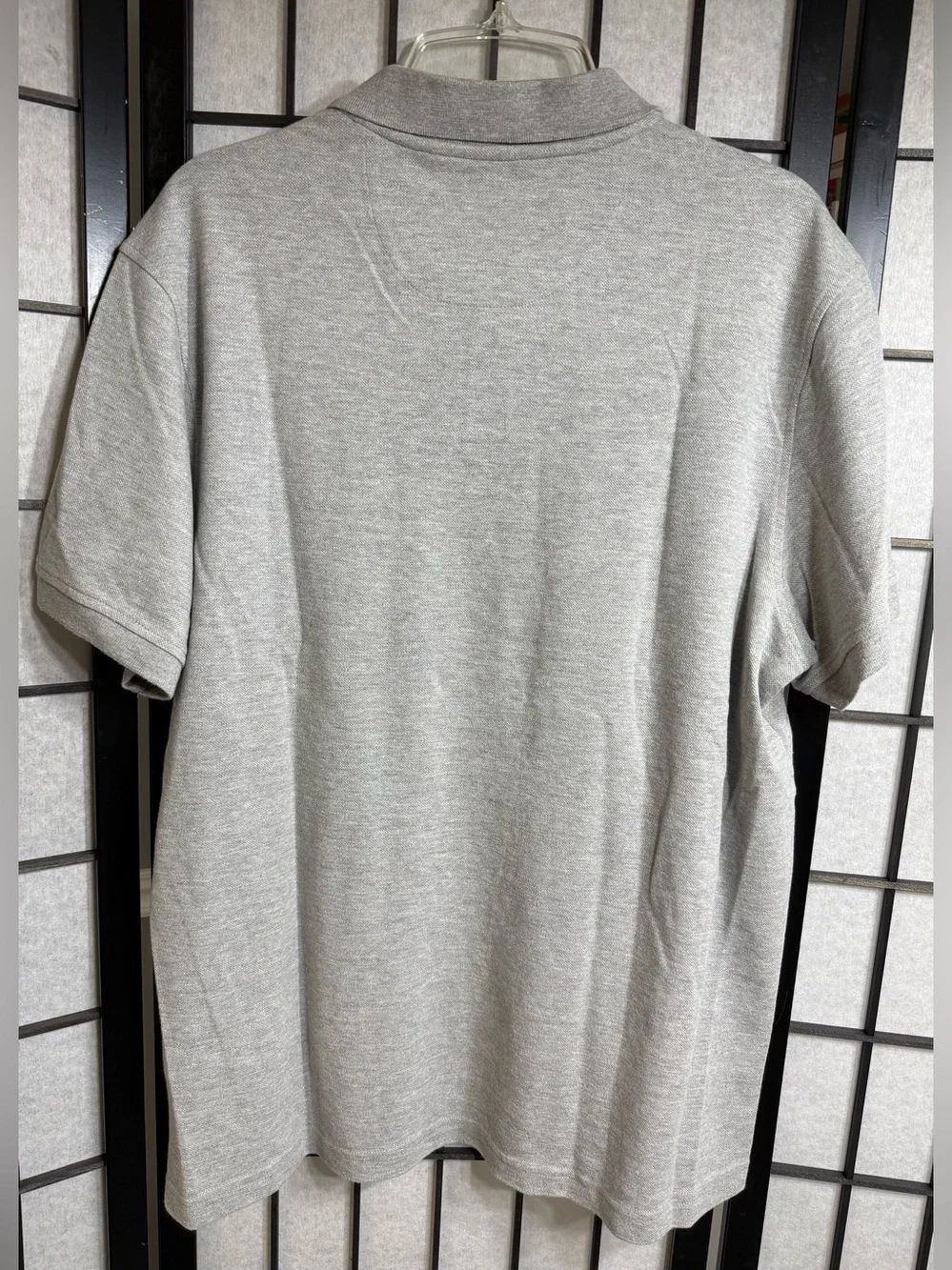 Men's Club Room Light Gray Performance Stretch Polo Shirt Size XL